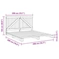 Miniatyrbilde 10 av 11: vidaXL Sengeramme med hodegavl 200x200 cm heltre furu