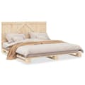 Miniatyrbilde 11 av 11: vidaXL Sengeramme med hodegavl 200x200 cm heltre furu