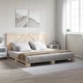 Miniatyrbilde 2 av 11: vidaXL Sengeramme med hodegavl 200x200 cm heltre furu