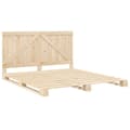Miniatyrbilde 1 av 11: vidaXL Sengeramme med hodegavl 200x200 cm heltre furu