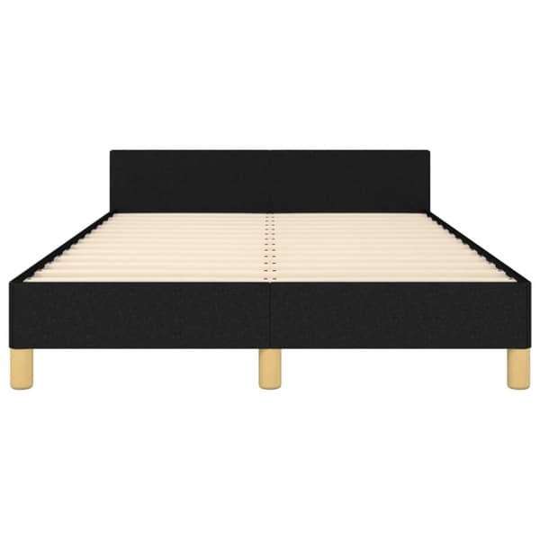 vidaXL sengeramme med sengegavl 120x190 cm stof sort