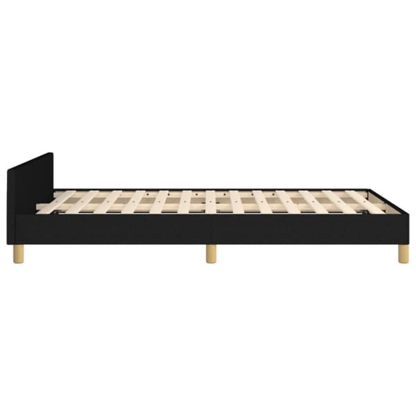 vidaXL sengeramme med sengegavl 120x190 cm stof sort
