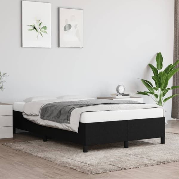 vidaXL sengeramme 120x190 cm stof sort