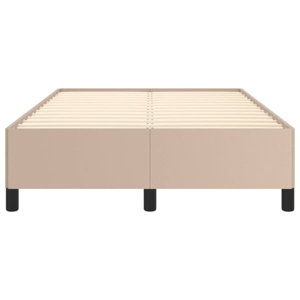 vidaXL sengeramme 120x190 cm kunstlæder cappuccinofarvet