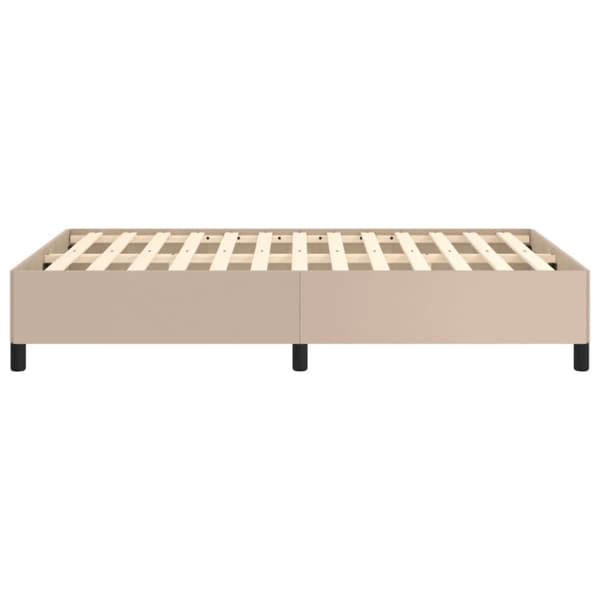 vidaXL sengeramme 120x190 cm kunstlæder cappuccinofarvet