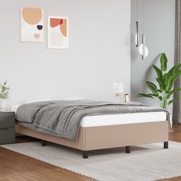 vidaXL sengeramme 120x190 cm kunstlæder cappuccinofarvet