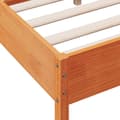 Miniatyrbillede 8 af 10: vidaXL sengeramme uden madras 140x200 cm massivt fyr gyldenbrun