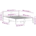 Miniatyrbillede 10 af 10: vidaXL sengeramme uden madras 140x200 cm massivt fyr gyldenbrun