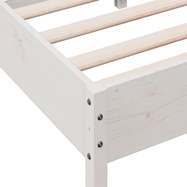 vidaXL Sengeramme uten madrass hvit 90x190 cm heltre furu
