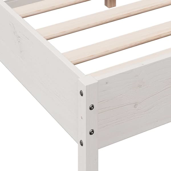 vidaXL Sengeramme uten madrass hvit 150x200 cm heltre furu