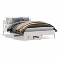 Miniatyrbilde 3 av 10: vidaXL Sengeramme uten madrass hvit 140x200 cm heltre furu