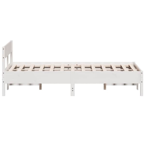 vidaXL Sengeramme uten madrass hvit 140x200 cm heltre furu