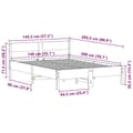 Miniatyrbilde 10 av 10: vidaXL Sengeramme uten madrass hvit 140x200 cm heltre furu