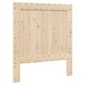 Miniatyrbilde 6 av 11: vidaXL Sengeramme med hodegavl grå 90x200 cm heltre furu