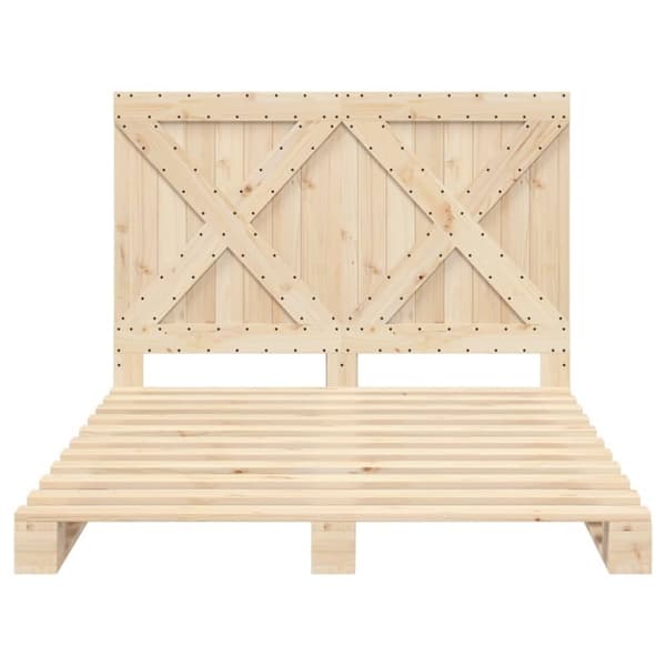 vidaXL Sengeramme med hodegavl 160x200 cm heltre furu