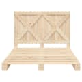 Miniatyrbilde 4 av 11: vidaXL Sengeramme med hodegavl 160x200 cm heltre furu