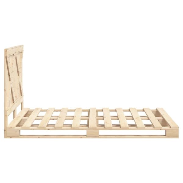 vidaXL Sengeramme med hodegavl 160x200 cm heltre furu