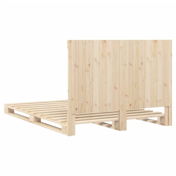 vidaXL Sengeramme med hodegavl 160x200 cm heltre furu