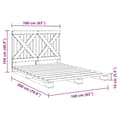 Miniatyrbilde 10 av 11: vidaXL Sengeramme med hodegavl 160x200 cm heltre furu