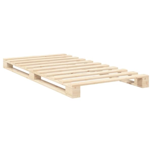 vidaXL Sengeramme med hodegavl 100x200 cm heltre furu