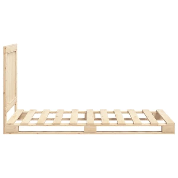 vidaXL Sengeramme med hodegavl 100x200 cm heltre furu