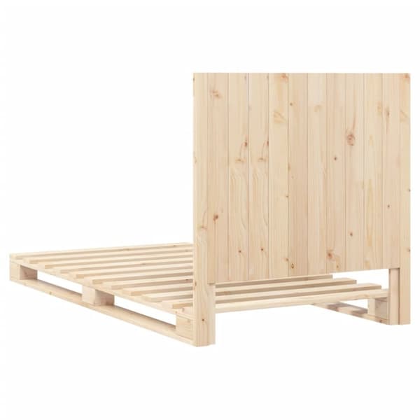 vidaXL Sengeramme med hodegavl 100x200 cm heltre furu