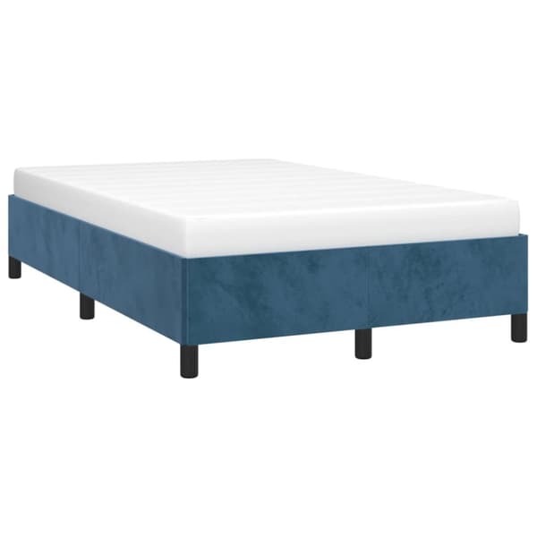vidaXL sengeramme 120x190 cm velour mørkeblå