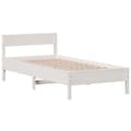 Miniatyrbillede 1 af 9: vidaXL sengeramme uden madras 90x200 cm massivt fyrretræ hvid
