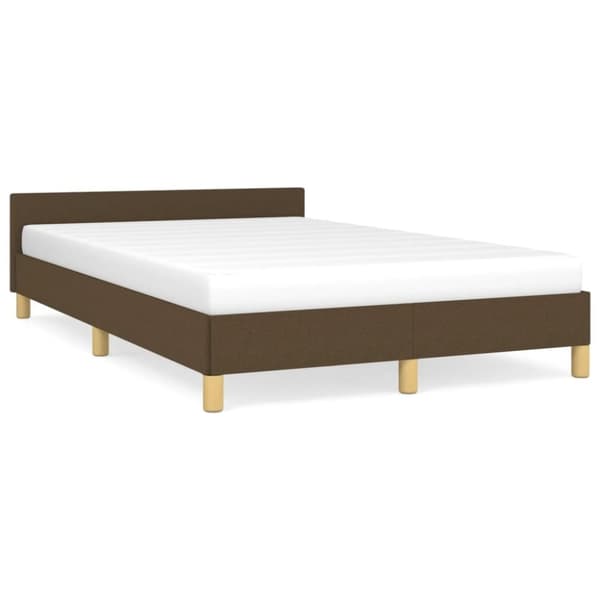 vidaXL sengeramme uden madras 120x190 cm stof mørkebrun