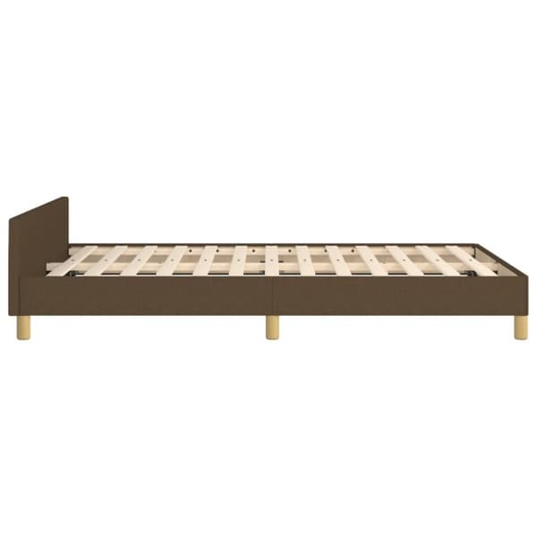 vidaXL sengeramme uden madras 120x190 cm stof mørkebrun