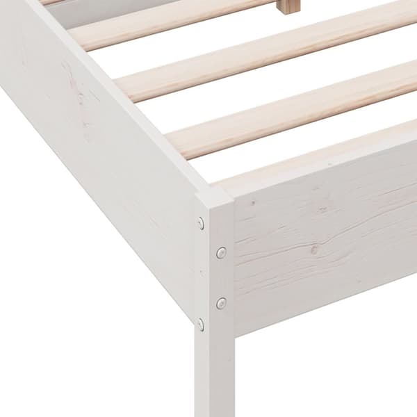 vidaXL sengeramme uden madras 120x190 cm massivt fyrretræ hvid