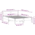 Miniatyrbillede 8 af 9: vidaXL sengeramme uden madras 120x190 cm massivt fyrretræ hvid