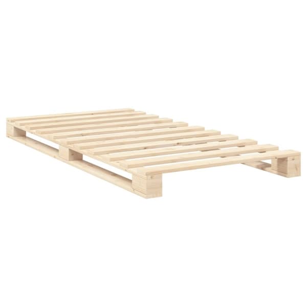 vidaXL Sengeramme med hodegavl 100x200 cm heltre furu