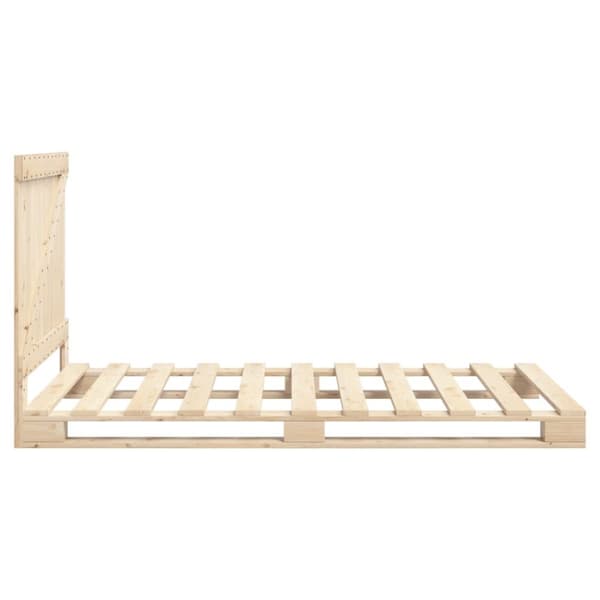 vidaXL Sengeramme med hodegavl 100x200 cm heltre furu