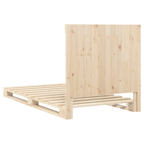 vidaXL Sengeramme med hodegavl 100x200 cm heltre furu