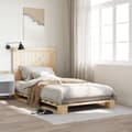 Miniatyrbilde 2 av 11: vidaXL Sengeramme med hodegavl 100x200 cm heltre furu