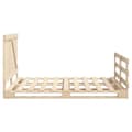 Miniatyrbillede 7 af 11: vidaXL sengeramme med sengegavl 140x200 cm massivt fyrretræ hvid