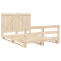 Miniatyrbillede 1 af 11: vidaXL sengeramme med sengegavl 140x200 cm massivt fyrretræ hvid