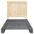 Miniatyrbilde 5 av 11: vidaXL Sengeramme med hodegavl grå 100x200 cm heltre furu