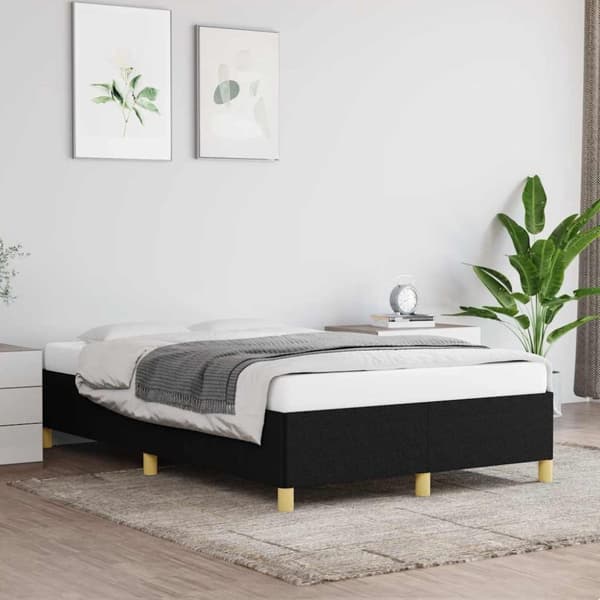 vidaXL sängram utan madrass svart 120x190 cm tyg