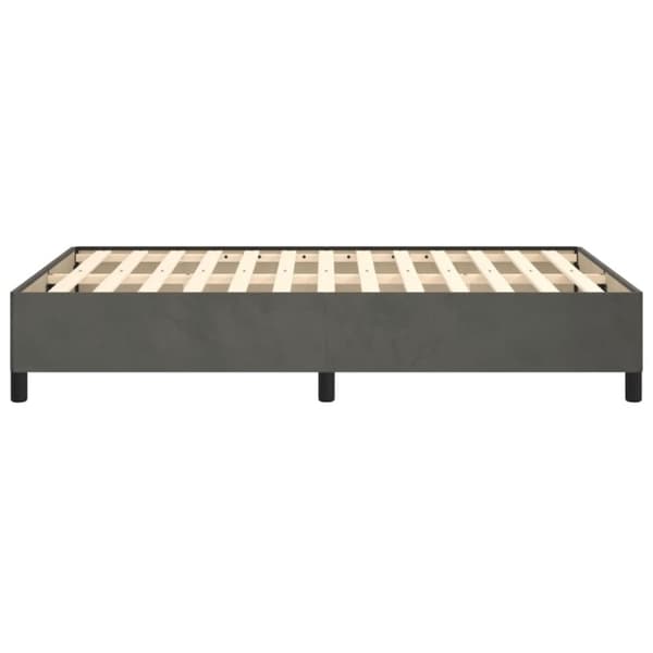 vidaXL sengeramme uden madras 120x190 cm fløjl enkeltseng mørkegrå