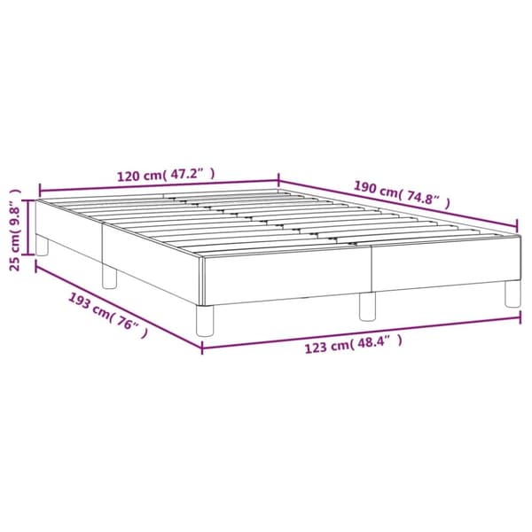 vidaXL sengeramme 120x190 cm stof sort