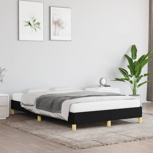 vidaXL sengeramme 120x190 cm stof sort