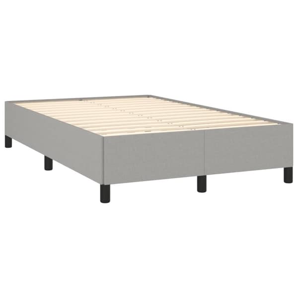 vidaXL sengeramme uden madras 120x190 cm stof enkeltseng lysegrå