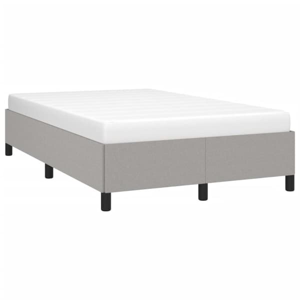 vidaXL sengeramme uden madras 120x190 cm stof enkeltseng lysegrå
