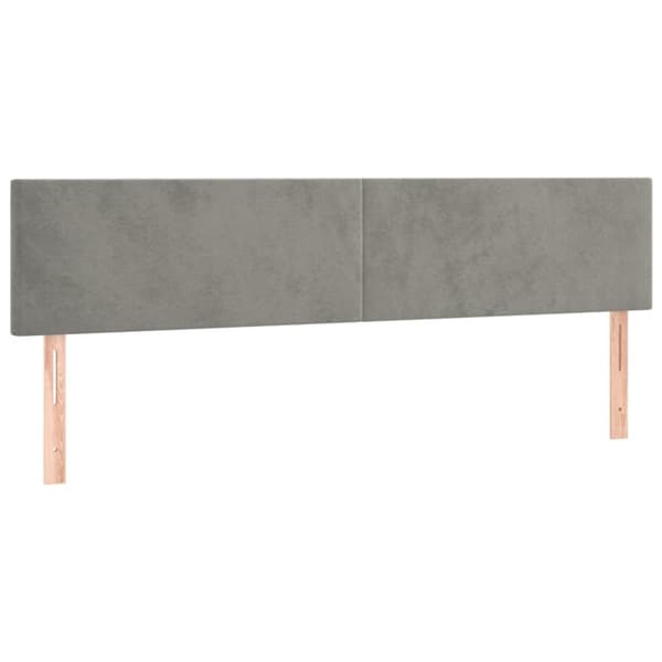 vidaXL sengeramme med sengegavl 120x190 cm velour lysegrå