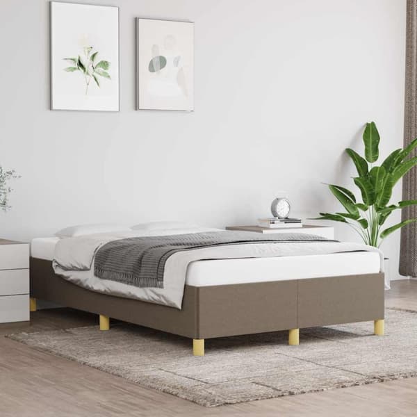 vidaXL sengeramme uden madras 120x190 cm stof gråbrun