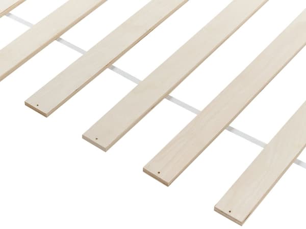 Enkel Sängram Grå Furu 90 x 200 cm Bottenplatta Modern Skandinavisk Stil Sovrum