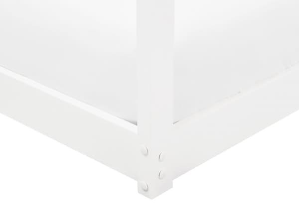 Våningssäng Trä Vit Tall 90 x 200 cm Enkel Storlek Högsovare Barn Sovrum Stege Lameller