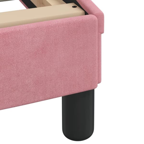 vidaXL sengeramme med LED-lys 120x200 cm velour pink